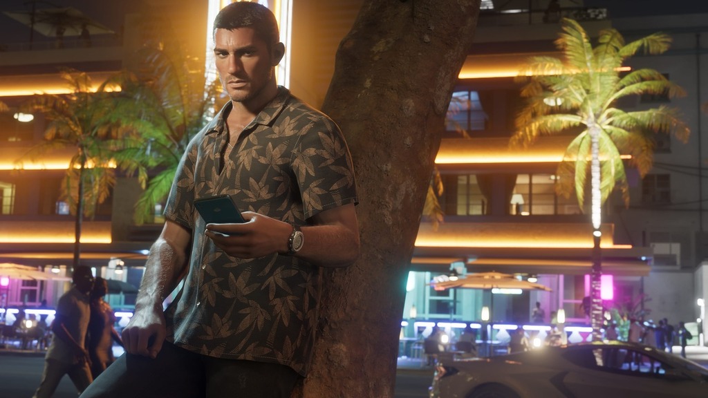 GTA 6 Jason Duval holding a phone