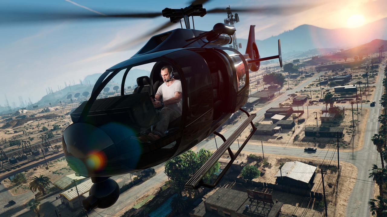 GTA 5 Trevor flying a helicopter