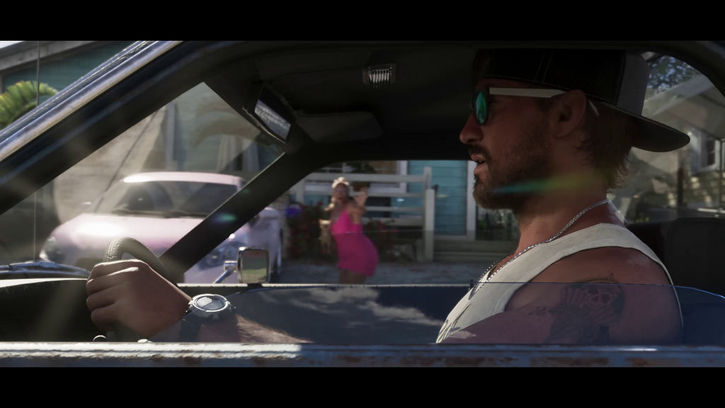 GTA 6 character Jason driving a car