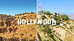 GTA 6 Vinewood sign next to real life Hollywood sign