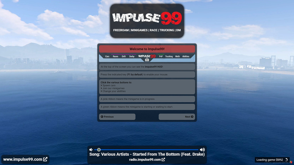 Impulse99 Freeroam Loading Screen Fivem