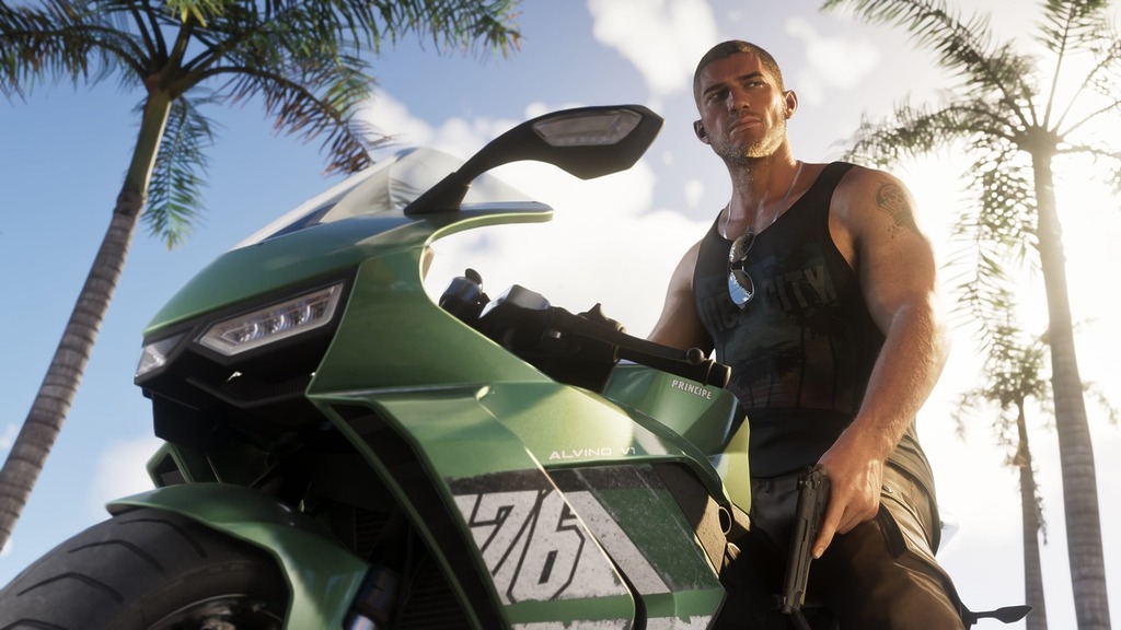 Jason Duval sitting on a super bike.
